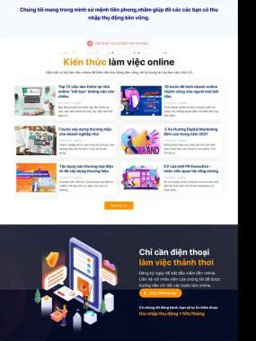 Theme wordpress lading pape top việc