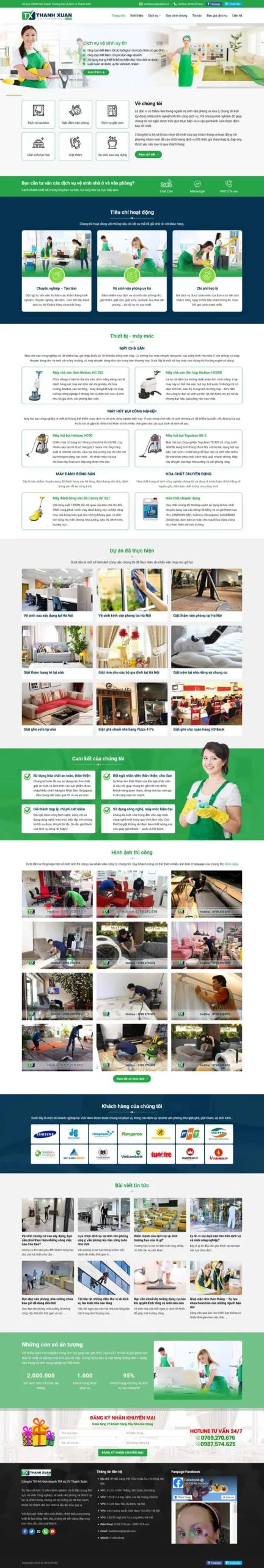 Theme wordpress dịch vụ vệ sinh 4