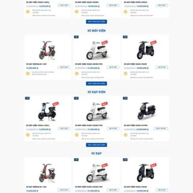 Theme wordpress bán xe điện 1